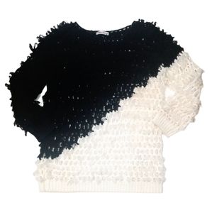 Ginger+Soul Shaggy Sweater Black & White Size Medium